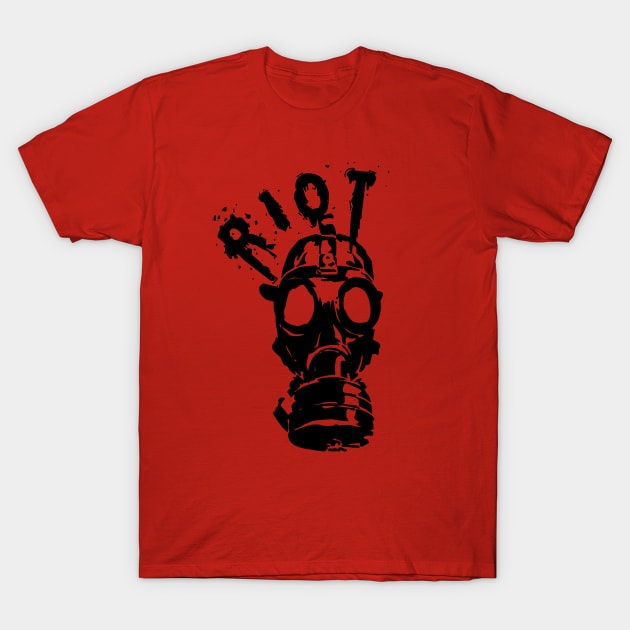 Riot Gas Mask T-Shirt by SmartCraftCo